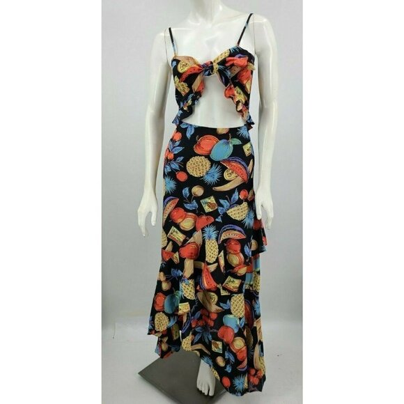 New Flynn Skye Michelle Maxi Dress Dark Fruit - Picture 2 of 8